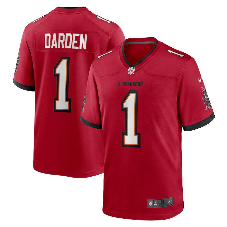 Men Tampa Bay Buccaneers 1 Jaelon Darden Nike Red Game NFL Jersey